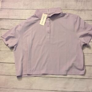 Outdoor voices birdie morning glory cropped polo size XXL